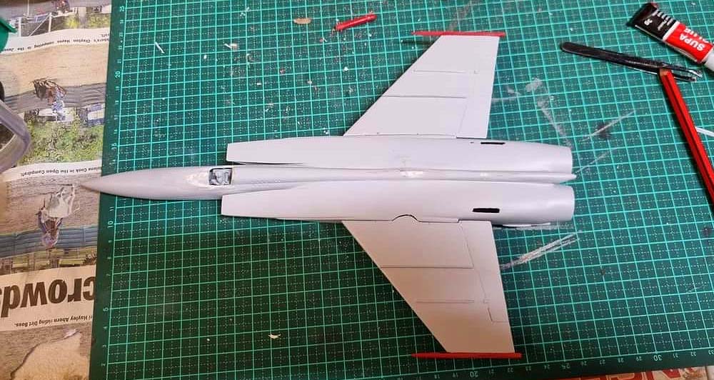 MiG 25 Foxbat model project - progress photo