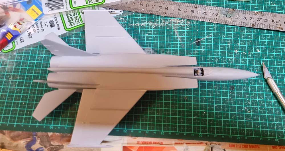MiG 25 Foxbat model project - progress photo