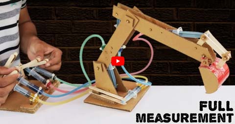 DIY Cardboard Hydraulic Arm with Bucket Scoop
